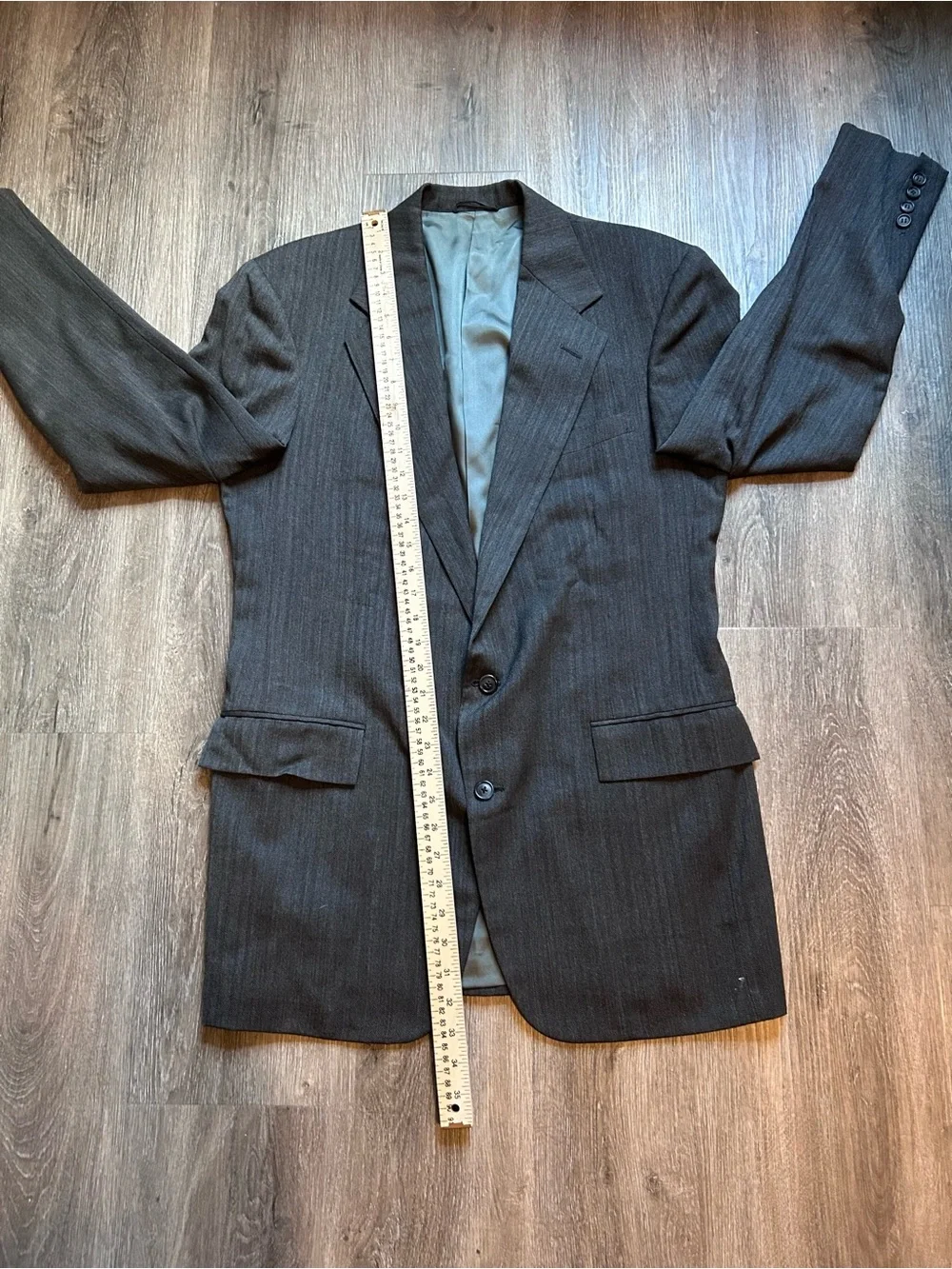 Vintage Polo By Ralph Lauren Suit Sports Jacket Blazer Gray 2 Button No Size Tag